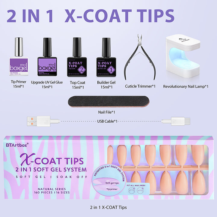 XCOATTIPS® Natural Kit - Short Almond