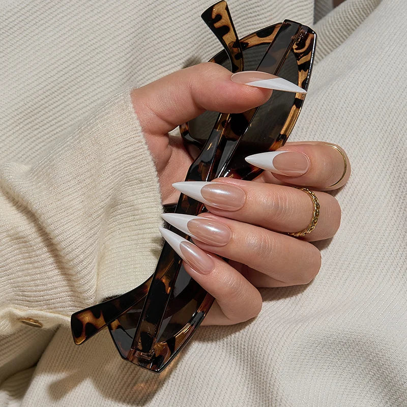 French Affair Long Stiletto Nails