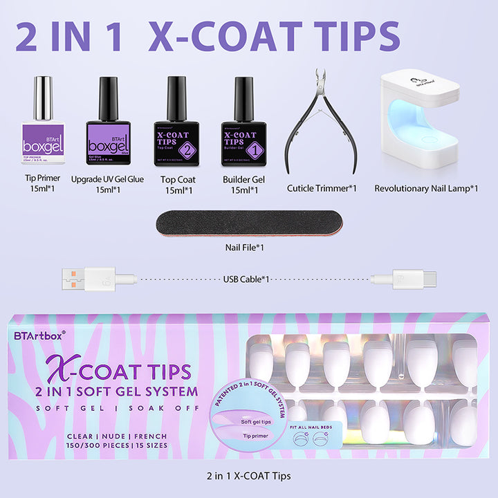 XCOATTIPS® Natural Kit - Extra Short Almond