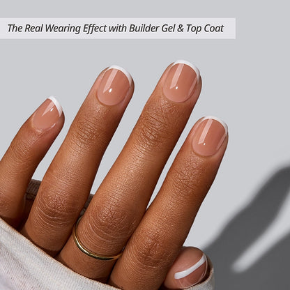 XCOATTIPS® French - XXS Squoval White Tips