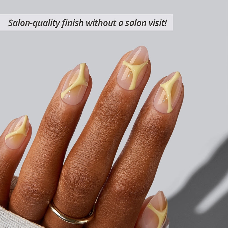 Chill Sips Short Almond Press on Nails
