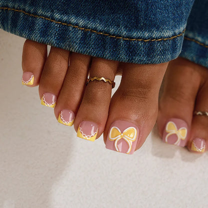Blooming Stardust Toe Nail - Soft Gel Press On
