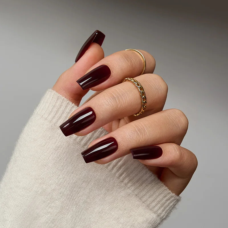 Coffee Attitude Short Coffin Nails