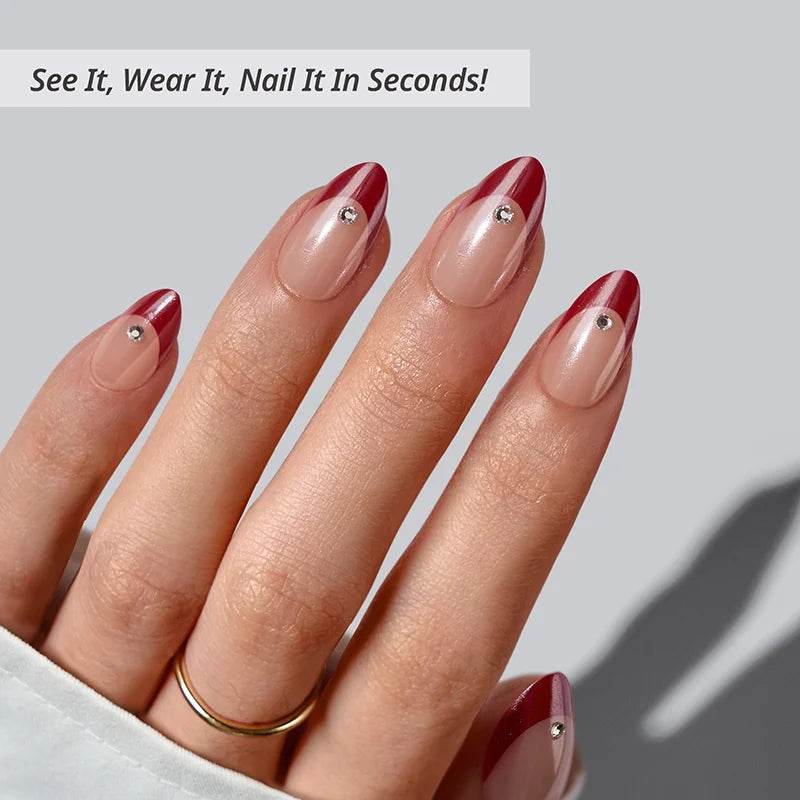 Audrey's Ruby Almond Nails - XCOATPRESS