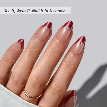 Audrey's Ruby Almond Nails - XCOATPRESS