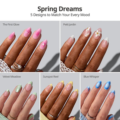 Sogni di Primavera Mandorla Corta - Unghie Adesive in Gel Morbido