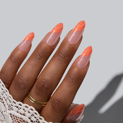 3D French Nails Medium Almond