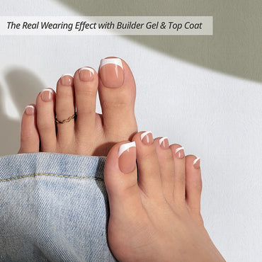 XCOATTIPS® Toe Nail - Long Squoval - French