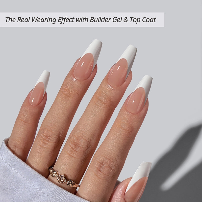 XCOATTIPS® French - Long Ballerina White Tips