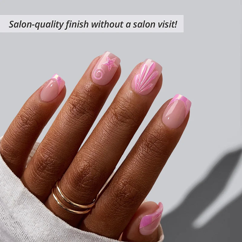 Shellglow Squoval Nails - Soft Gel Press On