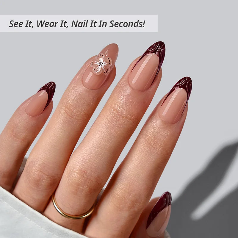 Rosewood Almond Nails - XCOATPRESS