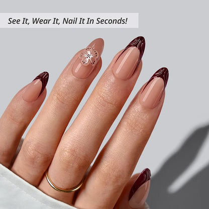 Rosewood Almond Nails - XCOATPRESS