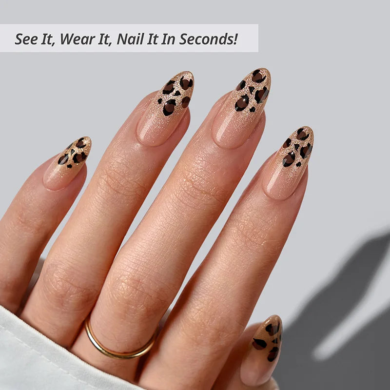 Gilded Roar Almond Nails - Soft Gel Press On