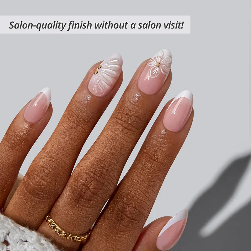 Dew-Kissed Bud Almond Nails - Soft Gel Press On