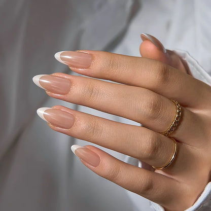 French Icon Medium Almond Nails