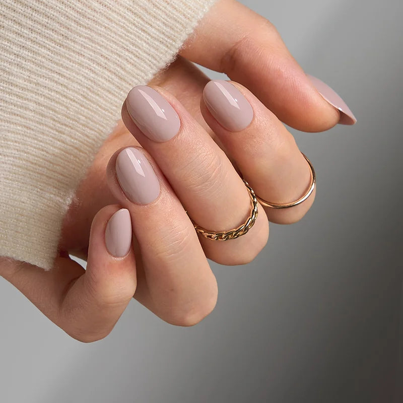 Taro Skin Extra Short Oval Nails