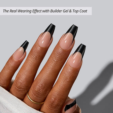 XCOATTIPS® French - Long Ballerina Black Tips