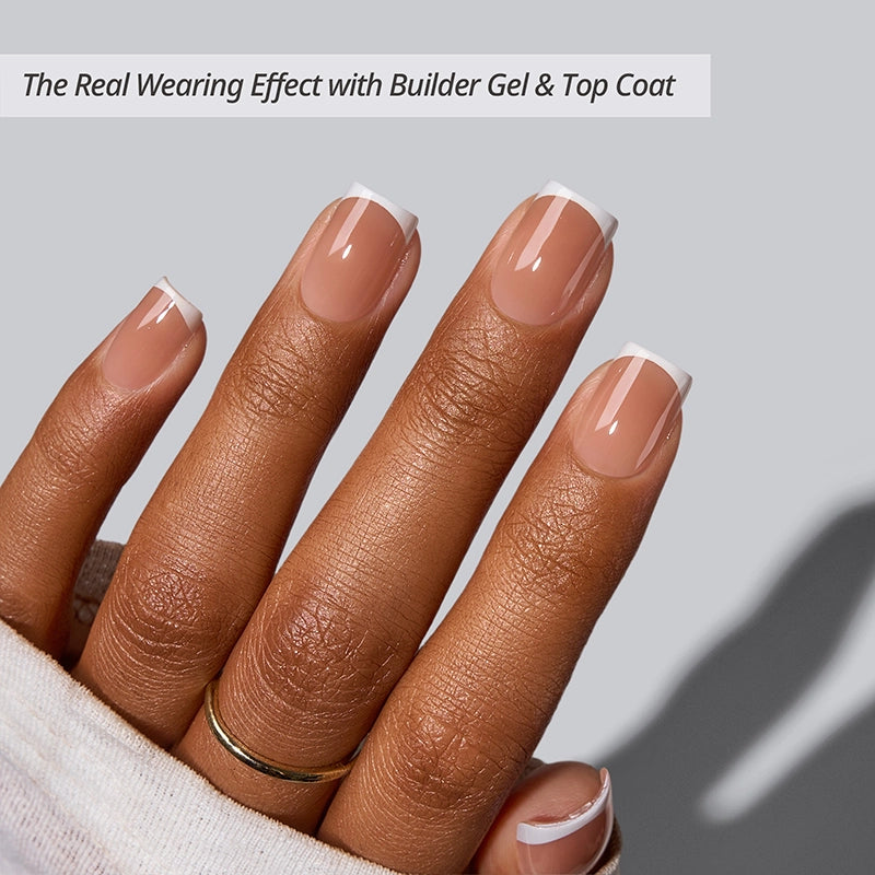 XCOATTIPS® Modern French - Extra Short Square White Tips