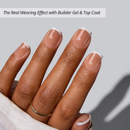 XCOATTIPS® Modern French - Extra Short Square White Tips