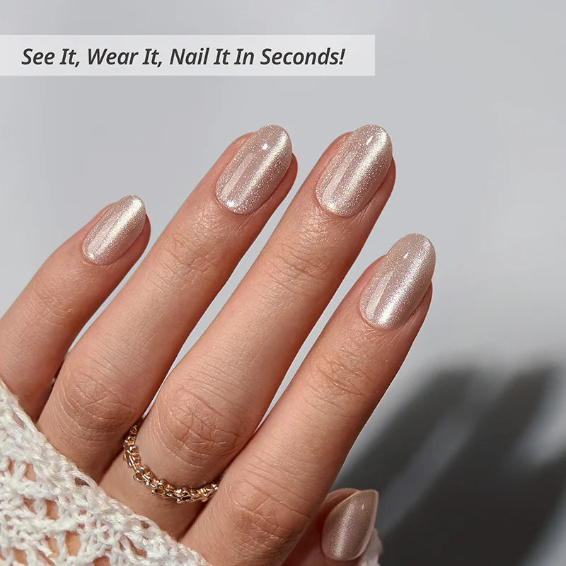 Bubbly Duo Oval Nails - Soft Gel Press On