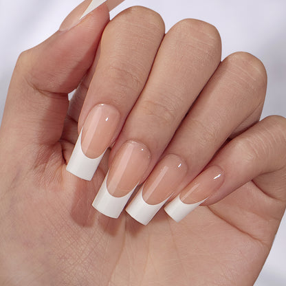 Nude Long Square Nails - Press On Nails