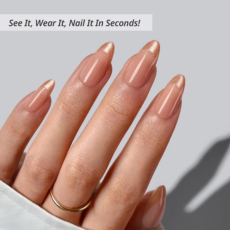 Golden Age Almond Nails - XCOATPRESS