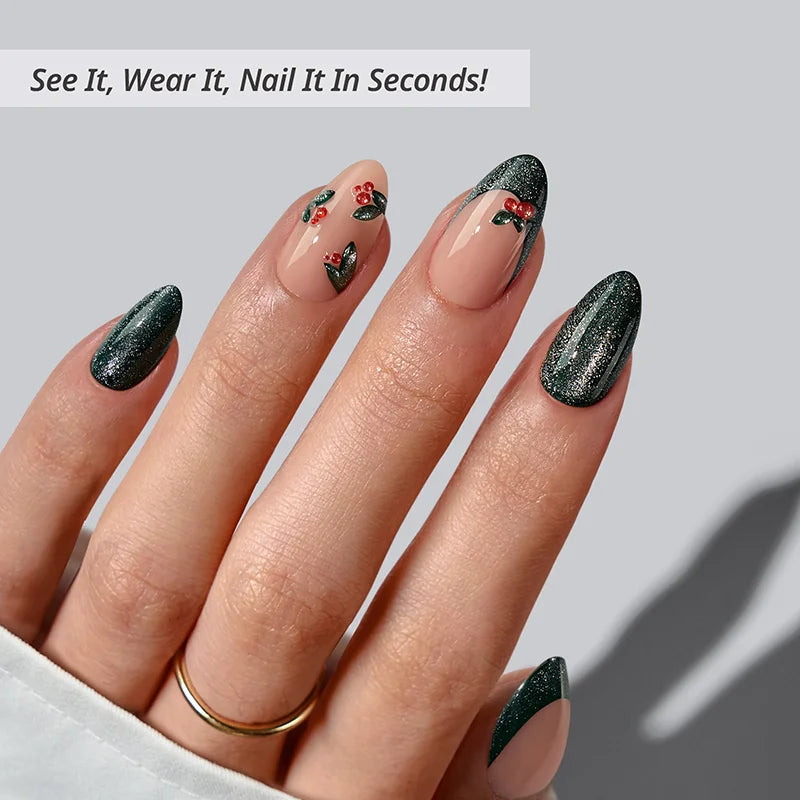 Holly Hypnotic Almond Nails - Soft Gel Press On