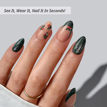 Holly Hypnotic Almond Nails - Soft Gel Press On