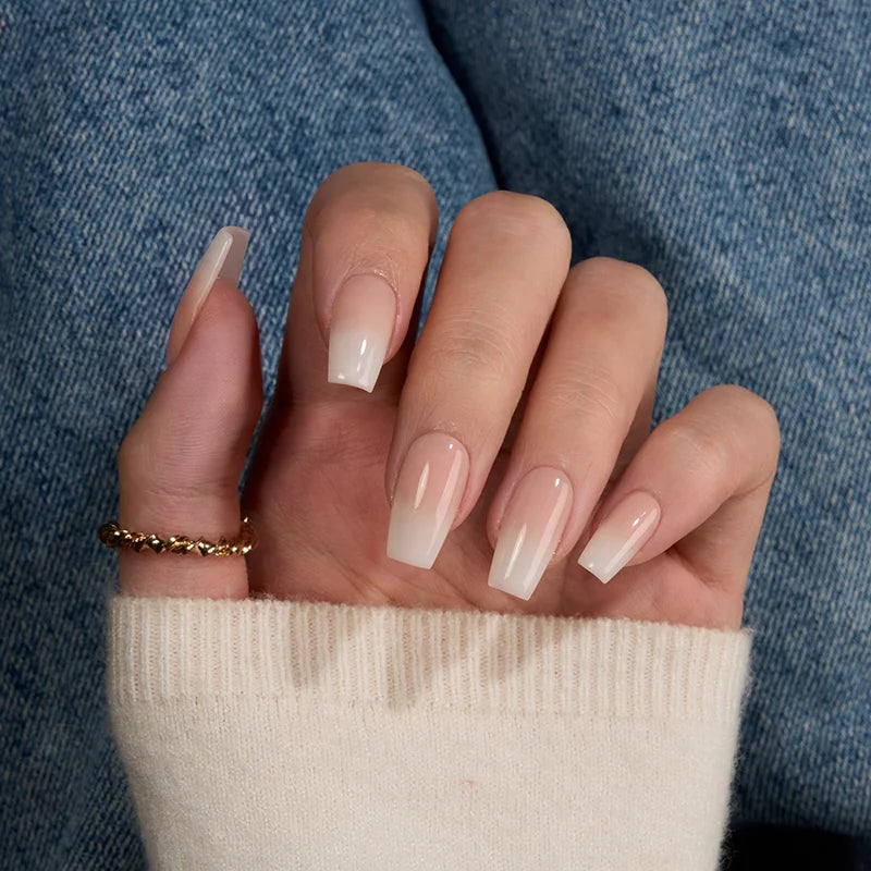 Vanilla Essence Coffin Nails - Soft Gel Press On