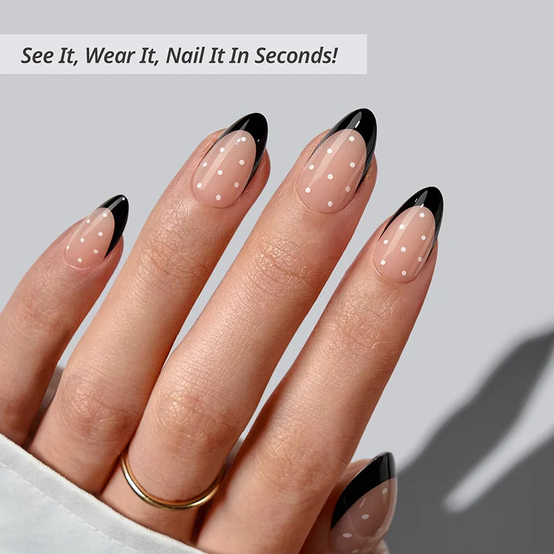 Dot Couture Almond Nails - XCOATPRESS