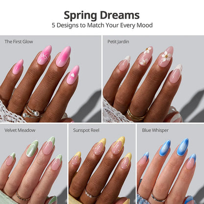 Spring Dreams Medium Almond - Soft Gel Press On