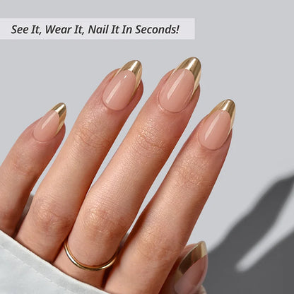 Gilded Countdown Almond Nails - XCOATPRESS