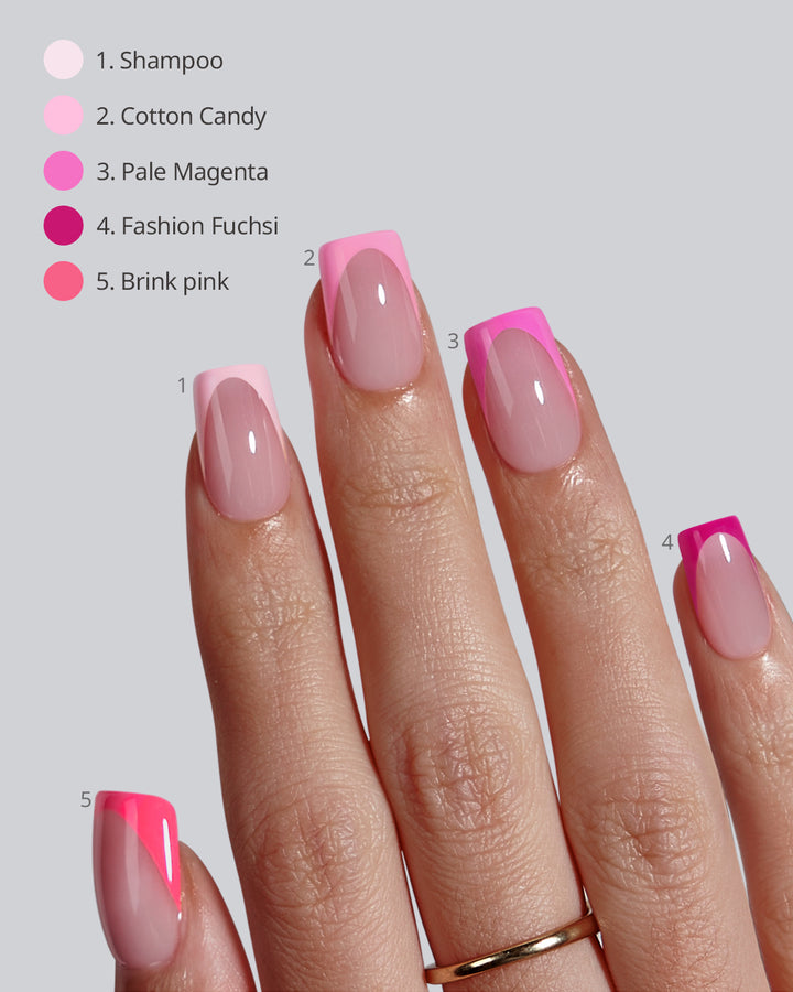 XCOATTIPS® French - Short Square Pink Pastel Tips