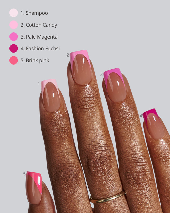 XCOATTIPS® French - Short Square Pink Pastel Tips