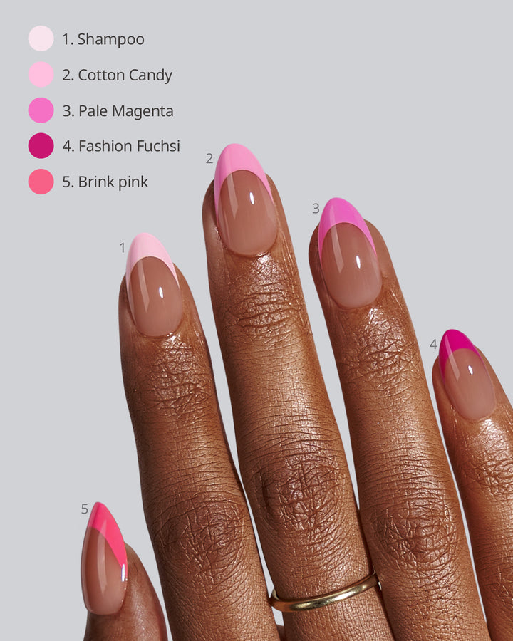 XCOATTIPS® French - Short Almond Pink Pastel Tips