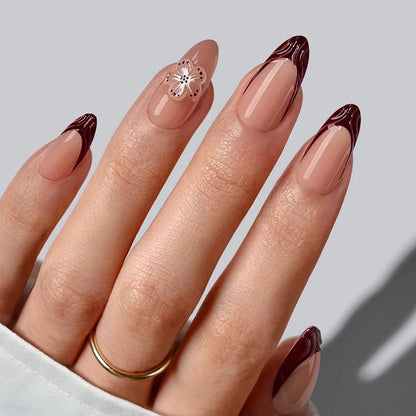 Rosewood Almond Nails - XCOATPRESS