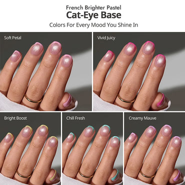 XCOATTIPS® French Brighter Pastel - Cat-Eye Base XXS Squoval