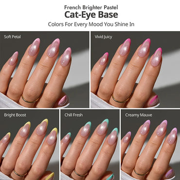 XCOATTIPS® French Brighter Pastel - Cat-Eye Base Medium Almond