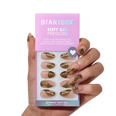 Gold Rush Almond Nails - Soft Gel Press On