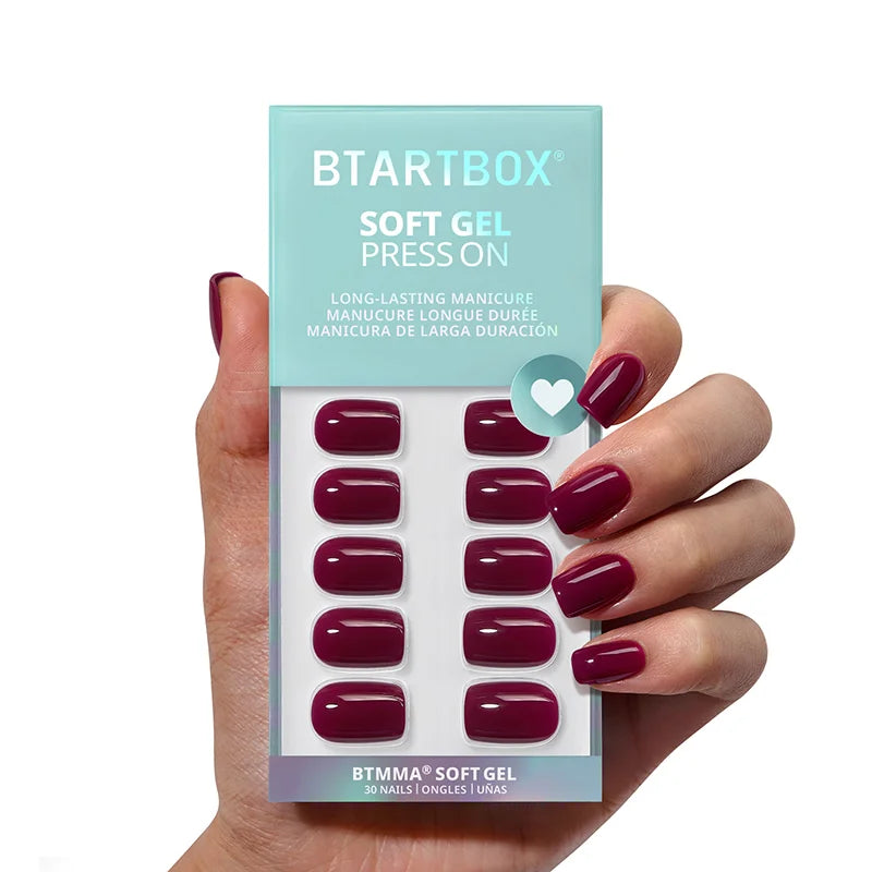 Blackberry Square Nails - Soft Gel Press On
