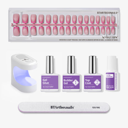 XCOATTIPS® French Brighter Pastel - Cat-Eye Base Short Coffin