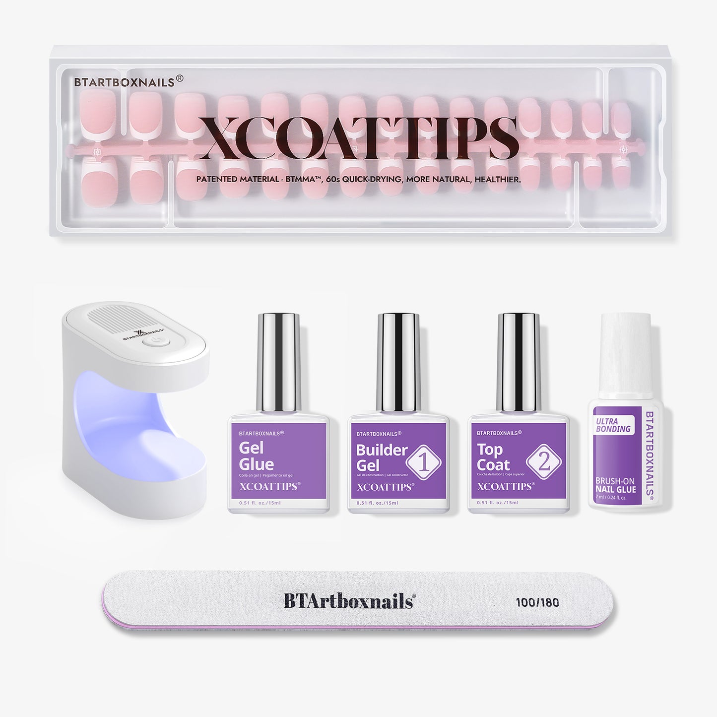 French X-Coat Tips® - Quadrato extra corto