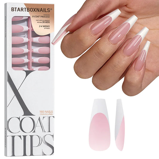 XCOATTIPS® French - Extra Long Ballerina White Tips