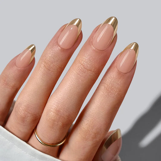 Gilded Countdown Almond Nails - XCOATPRESS