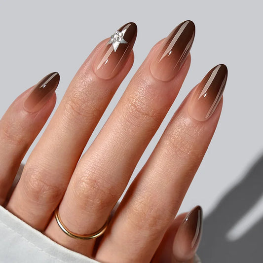 Starry Spice Almond Nails - Soft Gel Press On