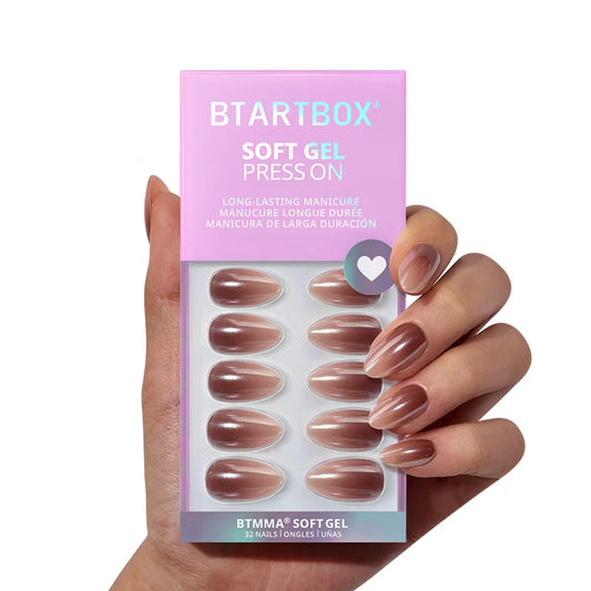 Molten Chrome Almond Nails - Soft Gel Press On