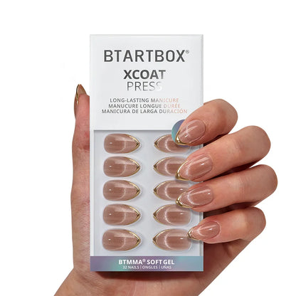 Gold Drops Almond Nails - XCOATPRESS