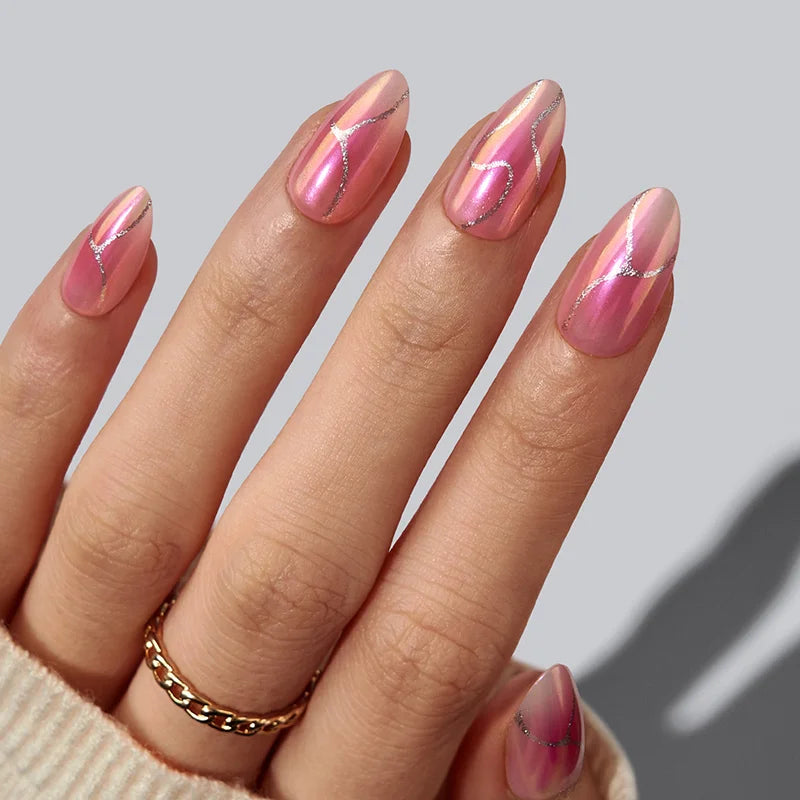 Neon Verlauf Mandelnägel - Soft Gel Press On