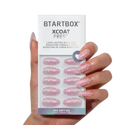 Polka-Dot Dress Almond Nails - XCOATPRESS