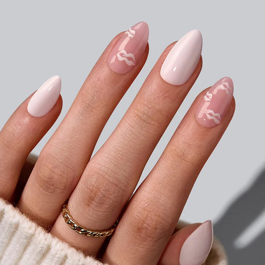 Dainty Kiss Almond Nails - Soft Gel Press On